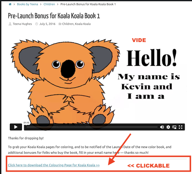 Link to Koala Freebie